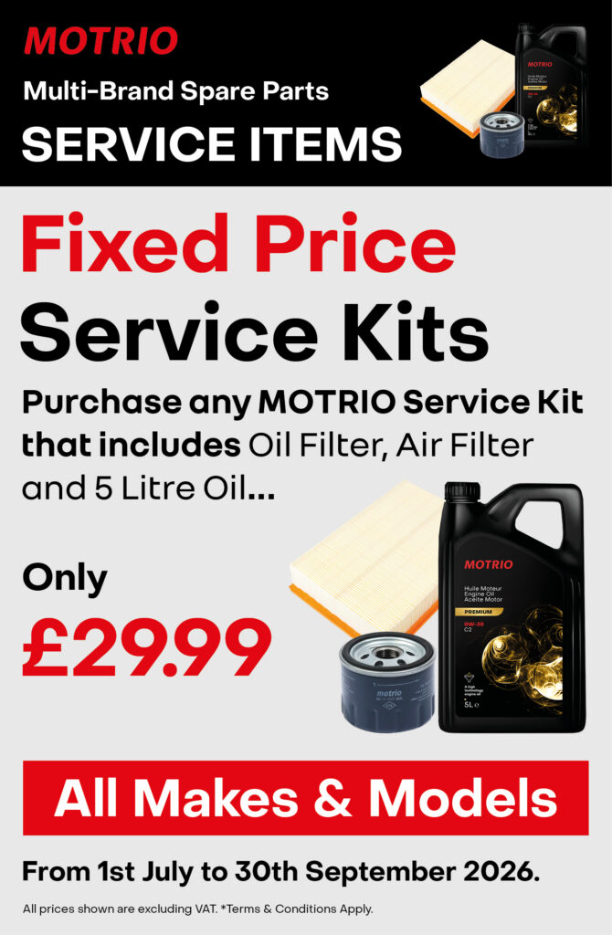 MOTRIO Fixed Price Service Kits £29.99 1st July - 30th September 2026